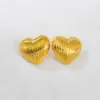 Wholesale Heart Shape Stud Earrings For Women In 304 Stainless Steel With Electroplated 18K Real Gold PVD Coated Layer 0.03µm-0.05µm