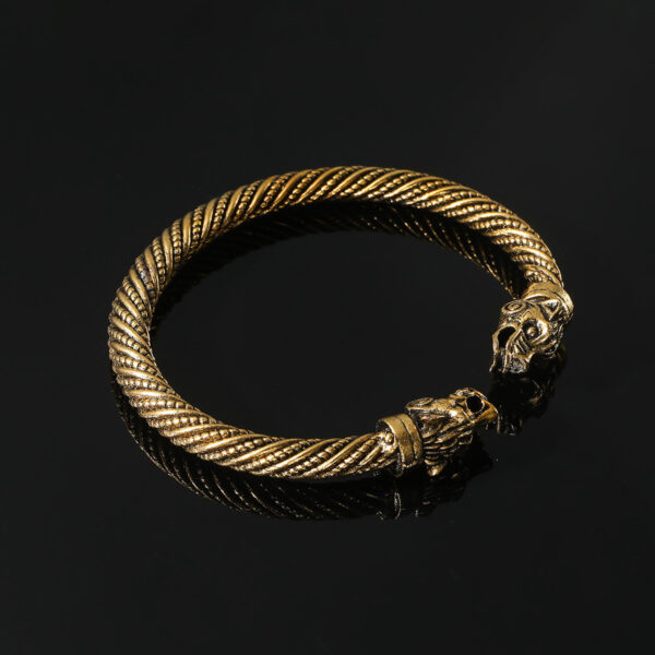 Wholesale Nordic Wolf Head Opening Bracelet Retro Men's Leading Bracelet Jewelry wish Manufacturers