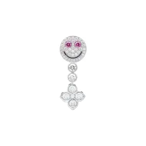 Wholesale Unisex Copper Smiley Face Stud Earrings In Pink, Perfect For Everyday Wear