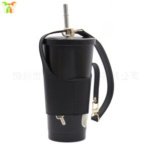 Black single-sided leather