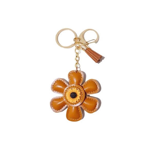 oly-2ae18bbd069eab42fad8d23767b464f9 Wholesale Sunflower Cute Cartoon Keychain Personality Ins Bag Pendant Key Chain Hanging Enamel Creative Gift