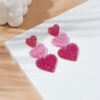 Wholesale   States best selling color matching Valentine's Day acrylic love earrings niche personality High sense earrings women