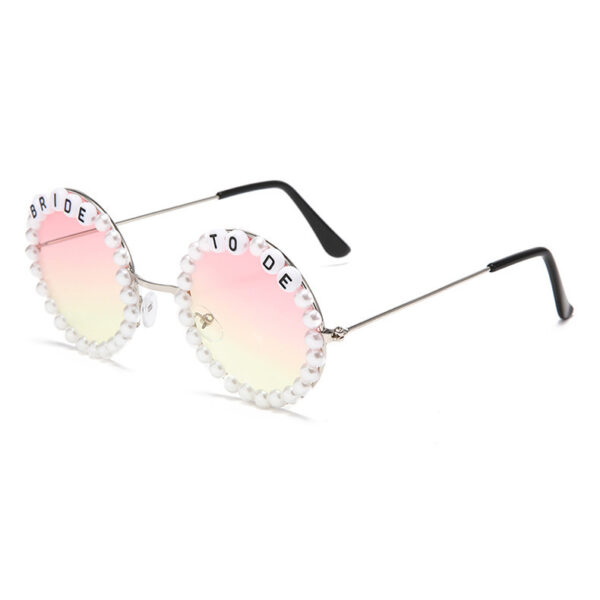 oly-2b10c75791f500899c5449f17085ec2f Wholesale Sunglasses Fashion Rhinestone Bride Letter Pearl Peach Women's Bachelor Party Sunglasses