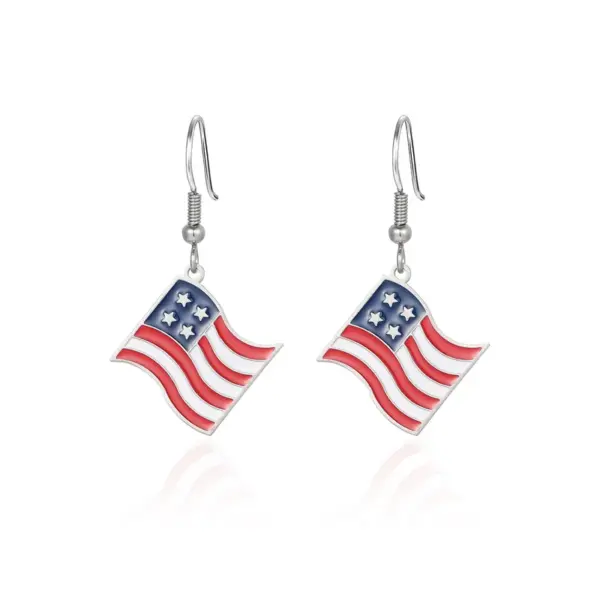 Wholesale Handmade Classic Style National Flag Ear Hook For Women In 316 Stainless Steel