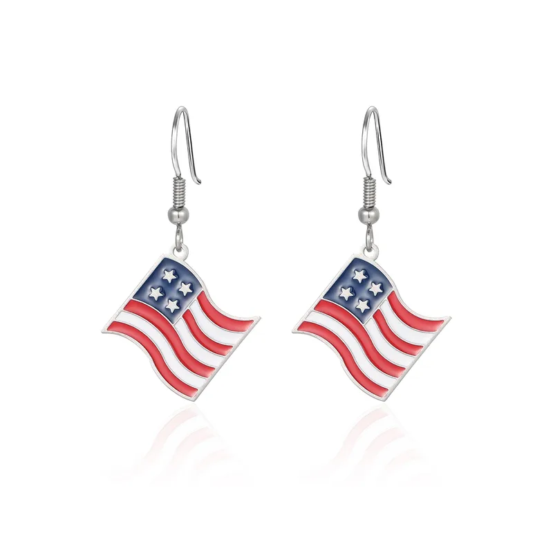 Wholesale Handmade Classic Style National Flag Ear Hook For Women In 316 Stainless Steel