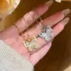Wholesale Butterfly Necklace For Women With Claw Setting, 304 Stainless Steel, Golden Plated Water Plating, Zircon Inlay, Cable Chain