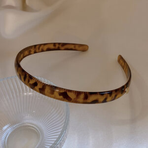 Khaki Leopard Sheet Metal Hair Band