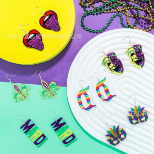 Wholesale Amazon explosions carnival earrings children mask party girl earrings MARD acrylic jewelry