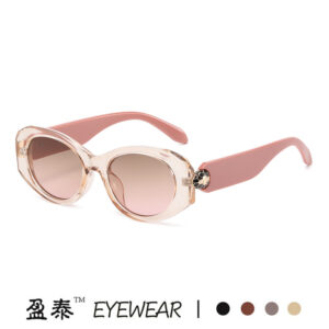 Wholesale 2024 New Oval Sunglasses European and American Personalized Metal Snake Head Cross-Border Fashion Versatile Sunglasses for Women with High-End Feel