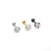 Wholesale Ear Cartilage Rings & Studs Fashion Heart 316L Stainless Steel Waterproof Non Tarnish Surgical Steel Zircon Vacuum Plating
