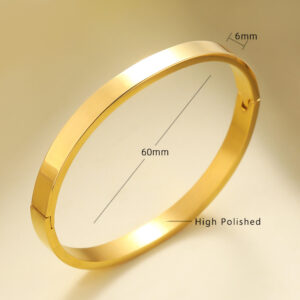 Finely polished 6mm glossy gold