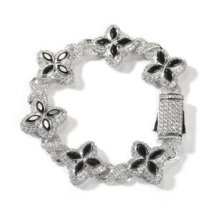 Silver black / 8inch bracelet
