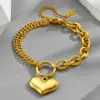 Wholesale 304 Stainless Steel Plastic Heart Shape Ion Plating (IP) Artificial Rhinestones 18K Gold Plated Simple Style Waterproof Non Tarnish Inlay Regular Chain Lobster Trigger Clasp Closure Rose Gold Multicolor-Golden Yellow Silver Bracelets