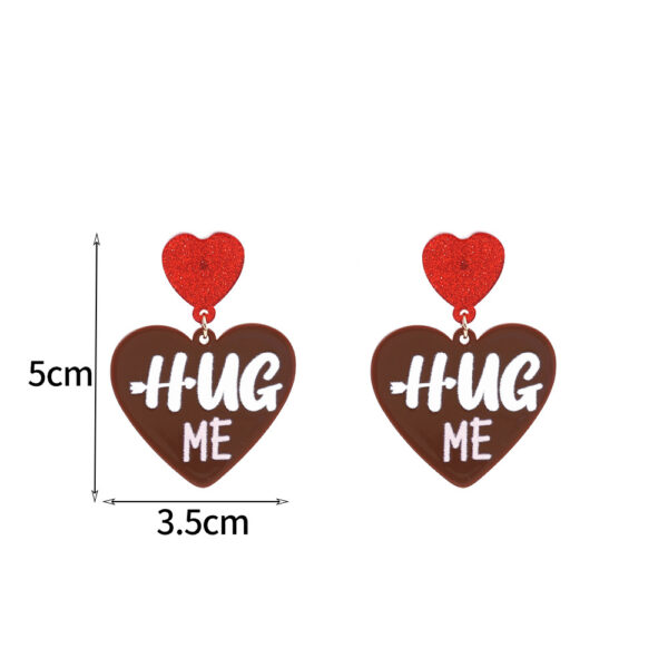 Wholesale Valentine's Day small fresh sweet creative love acrylic earrings women's jewelry