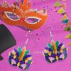 Wholesale explosions carnival earrings children mask party girl earrings acrylic jewelry
