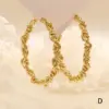 Wholesale Geometric Copper Earrings For Women With 0.03µm Electroplated 18K Real Gold Plating