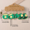 oly-2be974b7cff6f67892e999985d497897 Wholesale 3 pairs St. Parcret Festival Irish green clover hat pendant drop oil earrings suit festival earrings