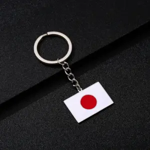 Steel Color New Flag Keychain