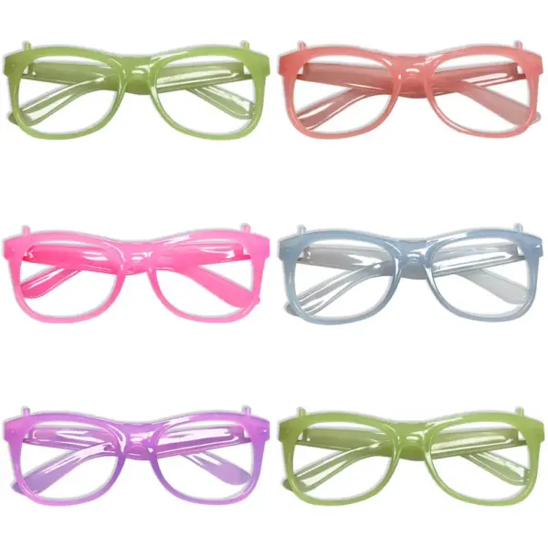 Wholesale Luminous Plastic Party Glasses Night Theme Neon Party Concert Atmosphere Props Bar Decoration Glasses Frame Glow In The Dark