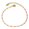 Wholesale 304 Stainless Steel Geometric Enamel Plating Cable Chain Bracelets