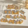 oly-2c0831bca2205b9da53feded4dbcc4b6 Wholesale 304 Stainless Steel Geometric PVD Coated Real Gold Plated Elegant Simple Style Classic Style Waterproof Non Tarnish Mixed Color Plating Ear Studs