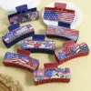 Wholesale Gold And Black Shark Hair Clip Independence Day American Flag Updo Hair Clip For Women