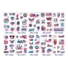 Wholesale New Aluminum Foil Tattoo Stickers Waterproof Sweatproof Independence Day Patriotic Party Face Stickers Easy To Apply And Remove