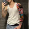 Wholesale Waterproof Full Sleeve American Independence Day Tattoo Sticker Men's Floral Arm Design Party Flag Patriotic Body Art Decal