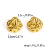 Wholesale 1 Pair Classic Style Geometric Oval Heart Shape Plating 304 Stainless Steel Ear Studs