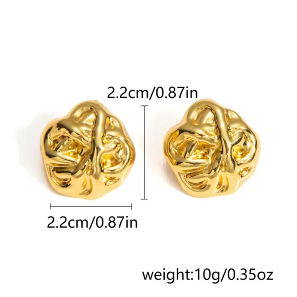Wholesale 1 Pair Classic Style Geometric Oval Heart Shape Plating 304 Stainless Steel Ear Studs