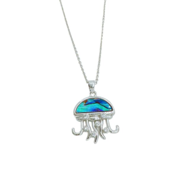 oly-2c3eeb149a5939bdfe51d94ddc70d5e6 Wholesale Electroplated copper micro-set zircon seashell jellyfish pendant, Ocean series necklace