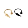 Wholesale 1 Piece Lip Rings Simple Style Geometric 304 Stainless Steel Plating 18K Gold Plated