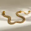Wholesale PVD Coated Real Gold Plated 16K White Plating Geometric 304 Stainless Steel Casual Simple Style Waterproof Non Tarnish Bracelets