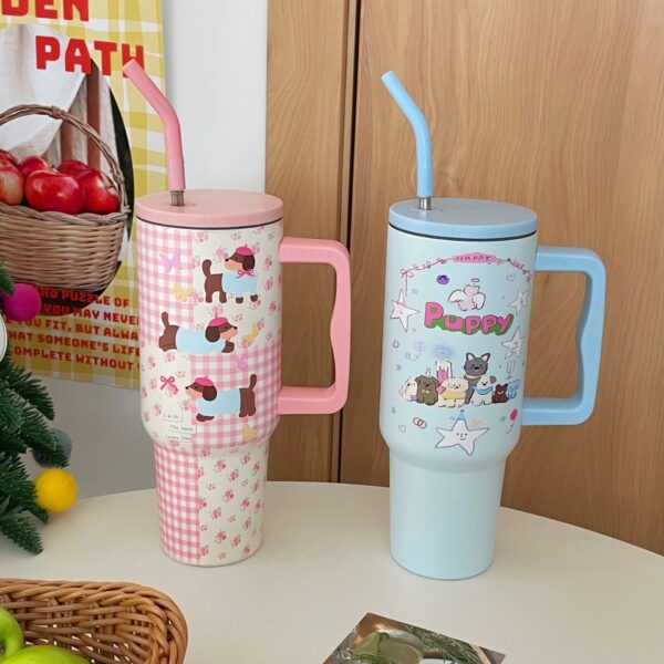 Wholesale  portable thermos cup couple water cup large quantity high color value autumn and winter stainless steel portable ice cup