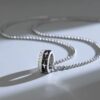 Wholesale Double-ring Necklace Men’s Trendy Accessories Men’s Simple All-match Stainless Steel