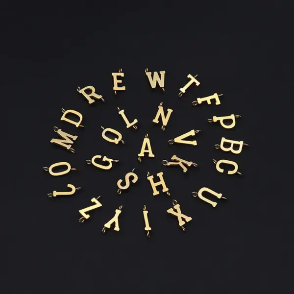 Wholesale PVD Coated Real Gold Plated Letter 201 Stainless Steel 304 Stainless Steel Elegant Simple Style Classic Style Waterproof Non Tarnish 201 Stainless Steel OT Clasp Toggle Clasp Closure Pendant Necklace
