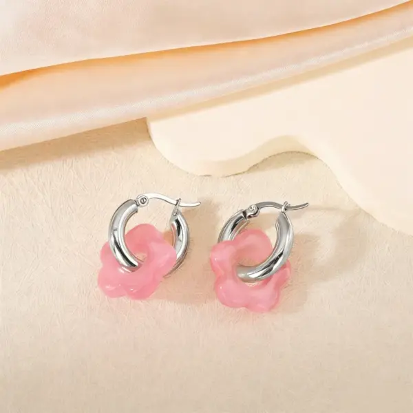 Wholesale Round Hypoallergenic Earrings For Women In 18K Real Gold Plated 304 Stainless Steel With 0.05µm-0.08µm Electroplated Coating