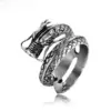 Wholesale Men's Titanium Steel Ring Vintage Chinese Dragon Design Jewelry Accessories Fashion Retro European And American Style 304 Stainless Steel