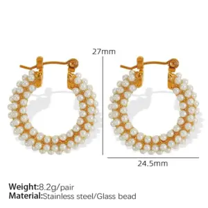 Gold Pearl Earrings