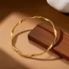 Wholesale Non-Tarnishing Titanium Steel Mobius Ring Bracelet For Women Irregular Simple Design Luxurious Style Hand Jewelry