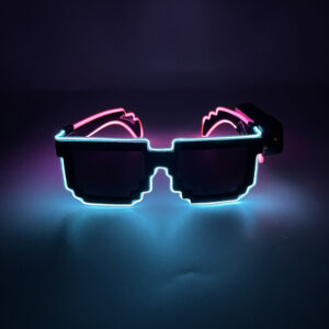 Transparent blue frame + pink bracket