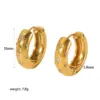 Wholesale PVD Coated Real Gold Plated Hexagram 304 Stainless Steel Vintage Style Waterproof Non Tarnish Hoop Earrings