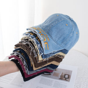 Wholesale Niche Retro Broken Eave Leopard Print Baseball Cap Women's Street Trendy Cool Big Head Rave Old American Duck Tongue Hat for Men