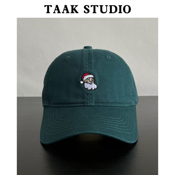 oly-2ceafbd8c0e4881a61d0c30de5bb4bcc Wholesale Santa embroidery baseball cap children autumn and winter Korean style all-match red cap tide couple