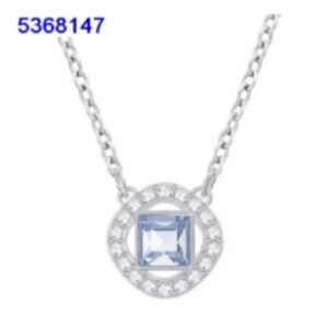 Square platinum necklace