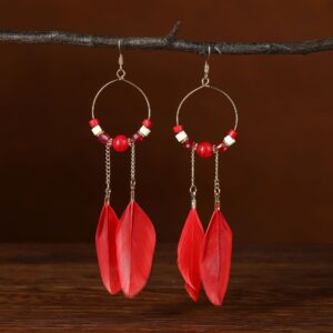 Red double feathers