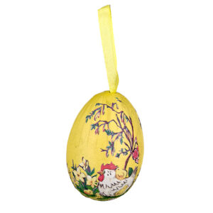 5*7cm paper-wrapped egg easter egg hen yellow 1 piece
