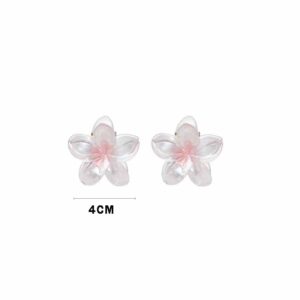 4#Transparent plumeria-1 pack pink 4cm