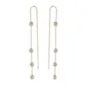 Wholesale Tassel Stud Earrings For Women In Copper With Zircon Inlay Featuring Elegant Tassel Craft