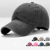oly-2d8b9bc52b8470aa0526b5d60a9b9d2a Wholesale spring and autumn hat summer outdoor solid color cap washed baseball cap old cowboy sun hat